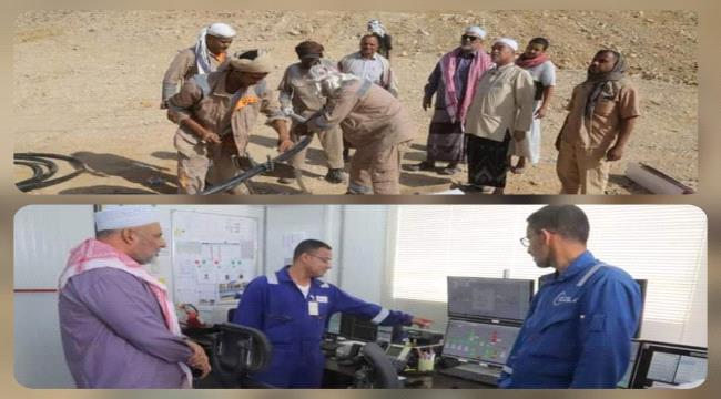 الوكيل الكثيري يتفقد المحطة الغازية وسير أعمال إصلاح الخلل بالخط الناقل 33 ك. ف