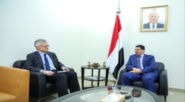 بن مبارك يناقش المبعوث السويدي  الوضع في اليمن