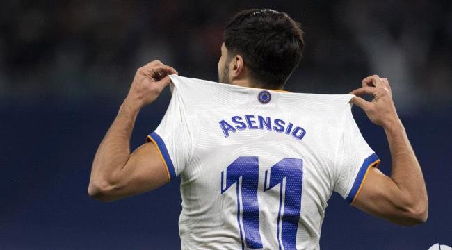 هدف أسينسيو يبعد ريال مدريد في صدارة الليجا الإسبانية 