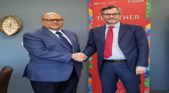 السفير السلال  يبحث مع وكيل وزارة التنمية الدولية الكندي سبل تعزيز  وتطوير العلاقات بين البلدين 