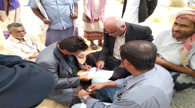 بإشراف مباشر من مدير عام رضوم.. تسليم موقع خزان وخط ضخ مشروع الخبية بئر علي