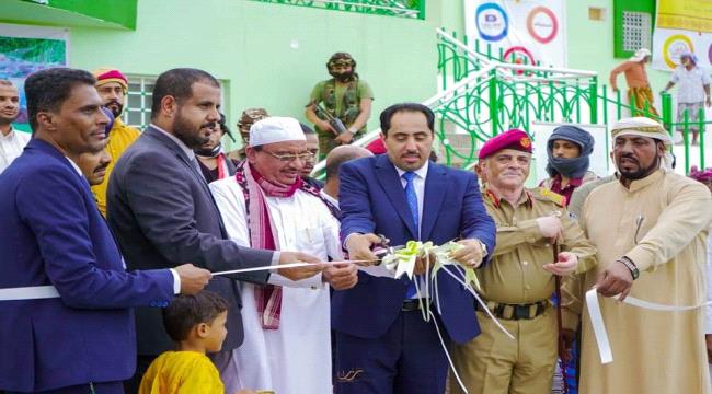 وزير الشباب والرياضة نايف البكري يفتتح منشآت نادي البرق الرياضي بتريم