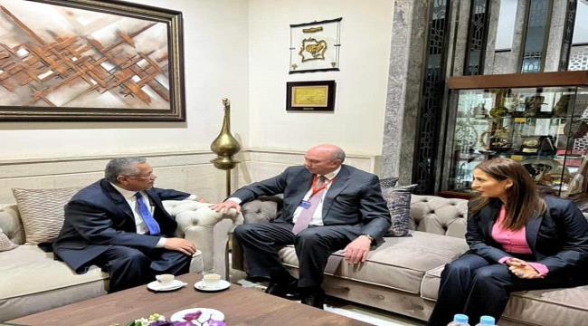 الدكتور بن دغر يبحث مع رئيس مجلس الأعيان الاردني التعاون الثنائي