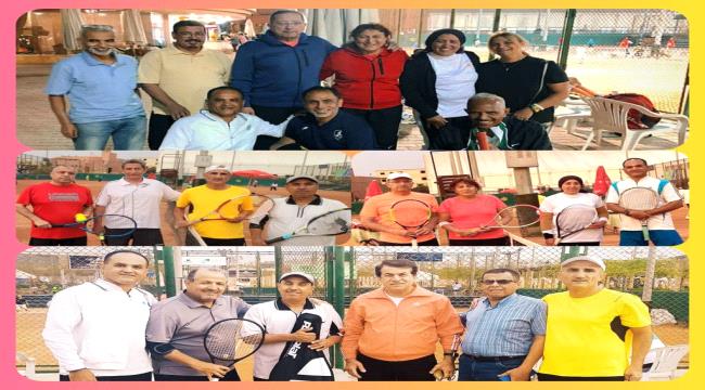 منافسات رائعة في منافسات البطولة العربية التاسعة لرواد التنس بالقاهرة