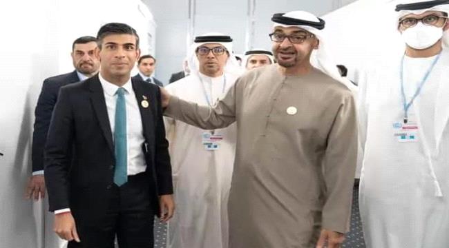 رئيس الإمارات يبحث مع رئيس وزراء بريطانيا الأمن الإقليمي