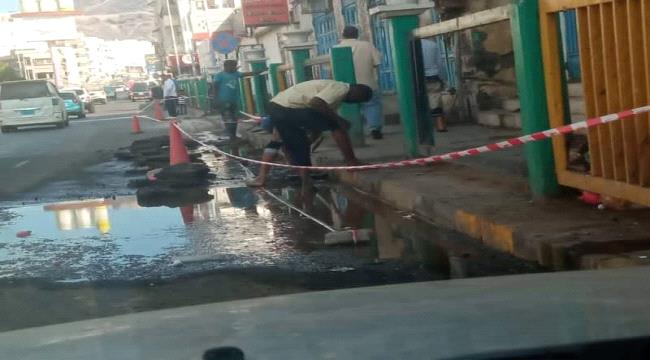تدشين مشروع إنشاء قنوات تصريف مياه الأمطار في المعلا 