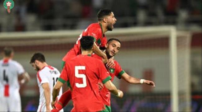 المغرب يهزم جورجيا بثلاثية استعدادا لكأس العالم