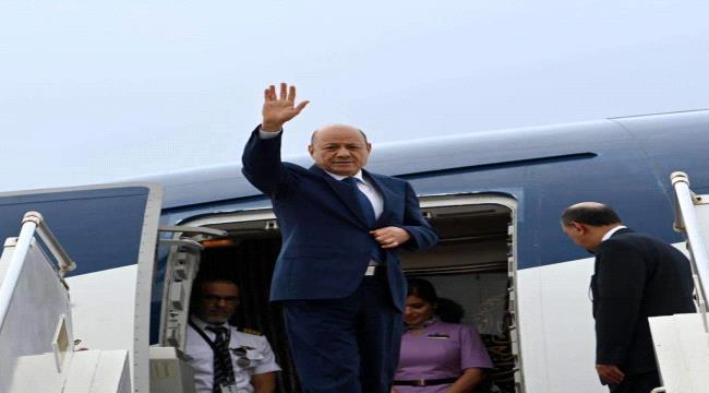 العليمي يغادر الأردن صوب الامارات