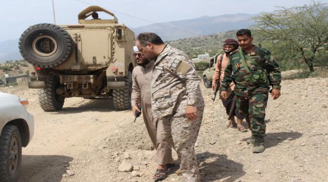 وفد من قيادة التحالف العربي يتفقد قوات درع الوطن بالضالع ويشيد بجاهزيتها