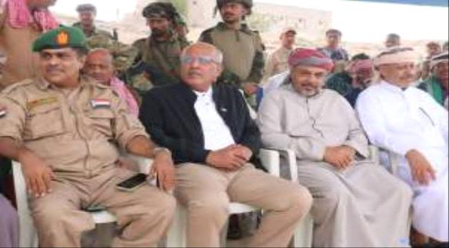 «الكثيري» يشهد عرضاً عسكرياً للواء بارشيد في حضرموت
