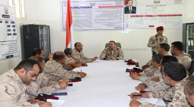 دائرة الأشغال العسكرية تناقش مستوى الاداء واحتياجات الفروع