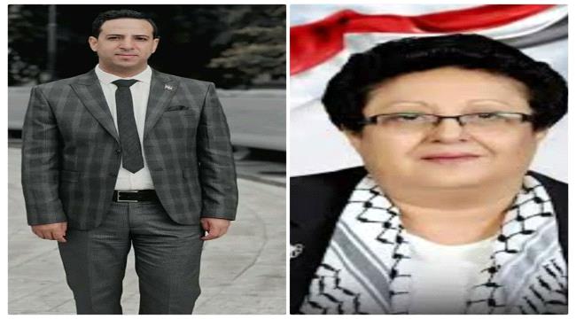 المناضلة فائقة السيد تهنئ رئيس فرع المؤتمر في روسيا بنيل الدكتوراة