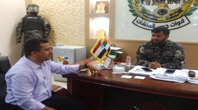 قائد قوات حرس المنشآت يلتقي مدير مؤسسة كهرباء عدن