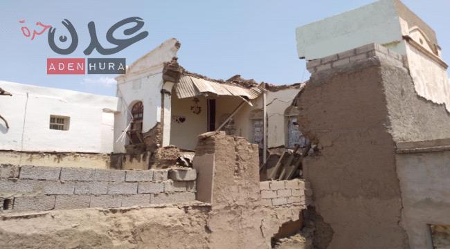 انهيار منزل دون ضحايا بمدينة الحوطة ”صورة“