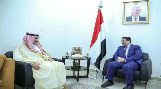 بن مبارك يلتقي سفير السعودية لدى اليمن