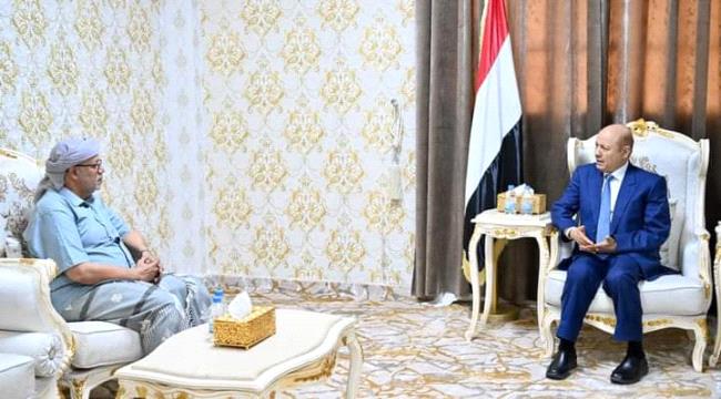 الرئيس العليمي يستقبل الشيخ عبدالله ال عفرار