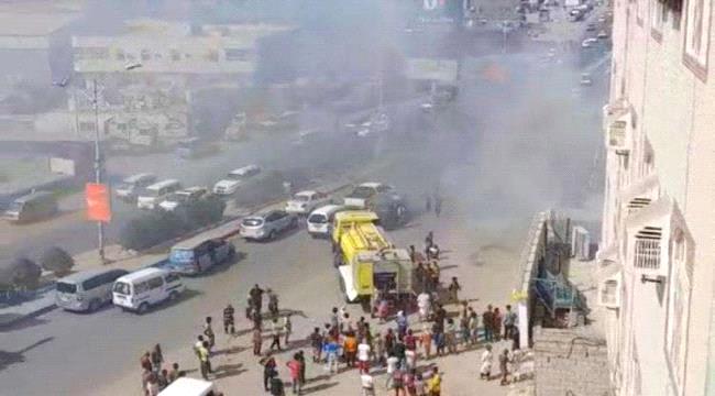 انفجار داخل محطة غاز شمال عدن 