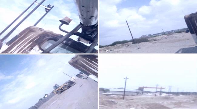 أعمال نصب لأعمدة محطة الطاقة الشمسية