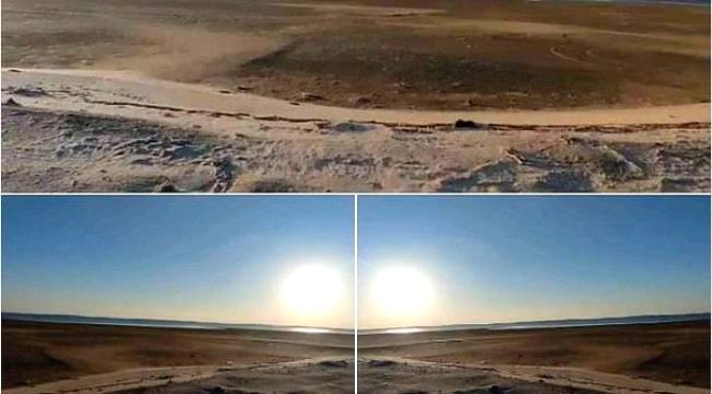 صور لانحسار مياه البحر شمال سيناء تسبب رعبا كبيرا .. ما القصة ؟! 
