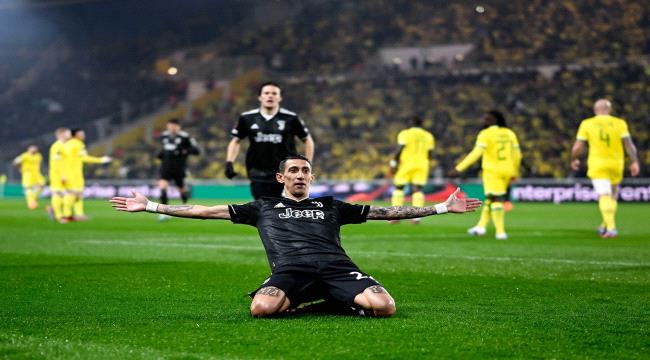 يوفنتوس يقسو على نانت بهاتريك دي ماريا ويتاهل لثمن نهائي الدوري الأوروبي