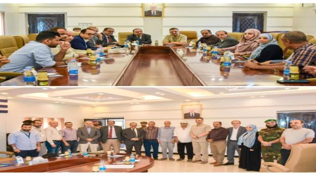 حميد ولملس يقفان أمام مشكلة التعدي على مساحة مطار عدن 