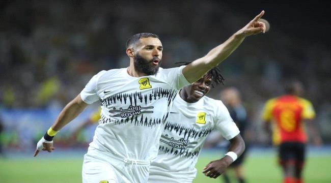 بنزيما يقود الاتحاد السعودي لهزيمة الترجي التونسي في البطولة العربية