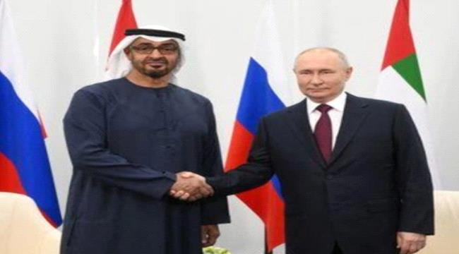 رئيس الإمارات لبوتين: نتمنى تعزيز العلاقات بين البلدين