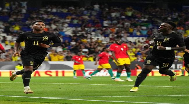 البرازيل تهزم غينيا برباعية وتساند فينيسيوس جونيور