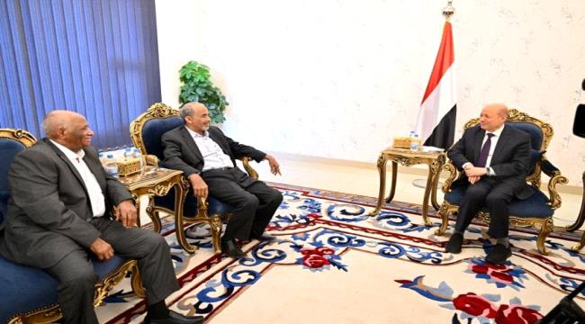 الرئيس العليمي يلتقي الصبيحي ورجب بمعاشق