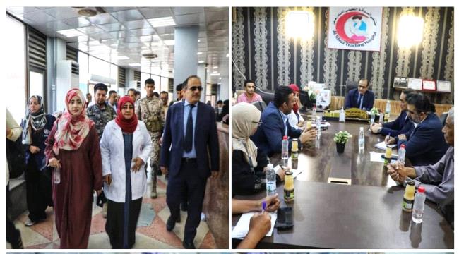 وزير الصحة يتفقد مستشفى الصداقة ويطلع على مركز عزل الاسهالات
