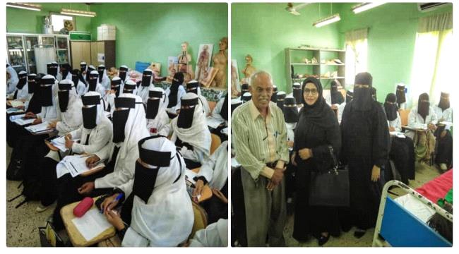 السباعي تتفقد سير الدراسة بمعهد أمين ناشر 