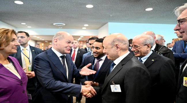 الرئيس العليمي يلتقي المستشار الالماني