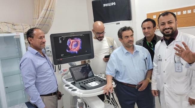 دخول أحدث الأجهزة  المتطورة لمركز القلب بمستشفى عدن