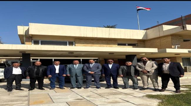 الوزير البكري يزور سفارة بلادنا في بغداد برفقة الخليفي