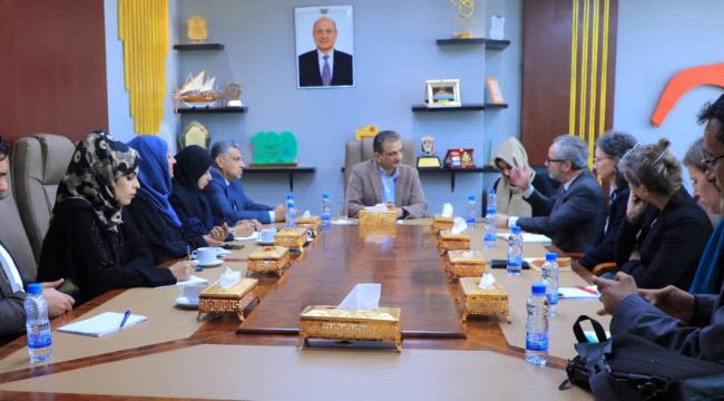 السلطة المحلية في عدن تناقش مع سفراء الاتحاد الأوروبي تحسين الأوضاع المعيشية