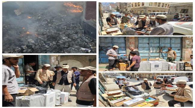 مديرية التواهي تشن حملة على المواد المهربة وتكثف الرقابة على الأسواق