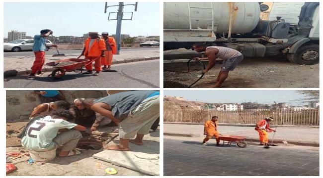 التواهي تحظى بحملات واسعة للنظافة والصرف الصحي بتوجيه المأمور رياض حسن